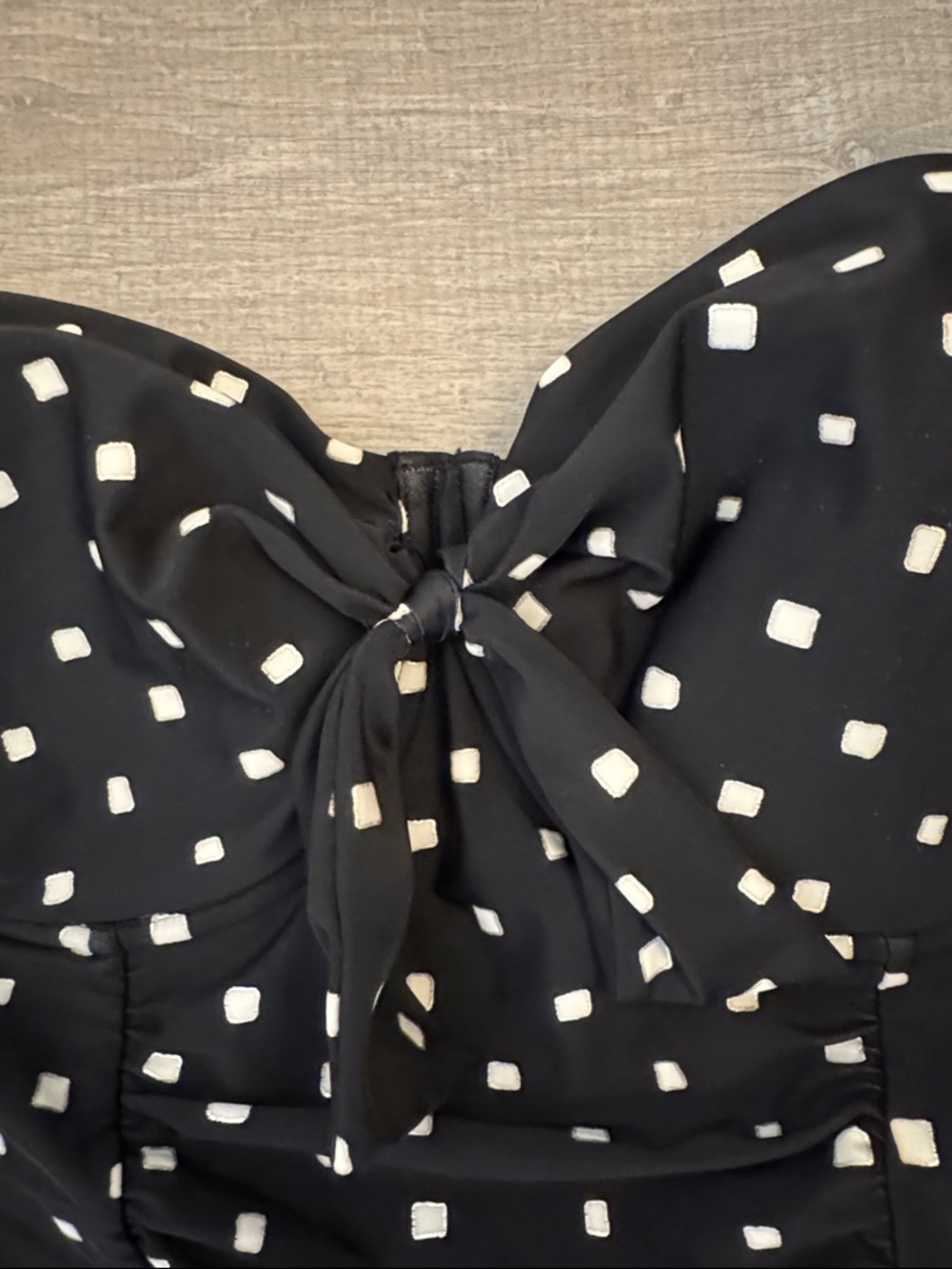Christina Black and White Polka Dot One-Piece Swimsuit - Picture 4 of 9